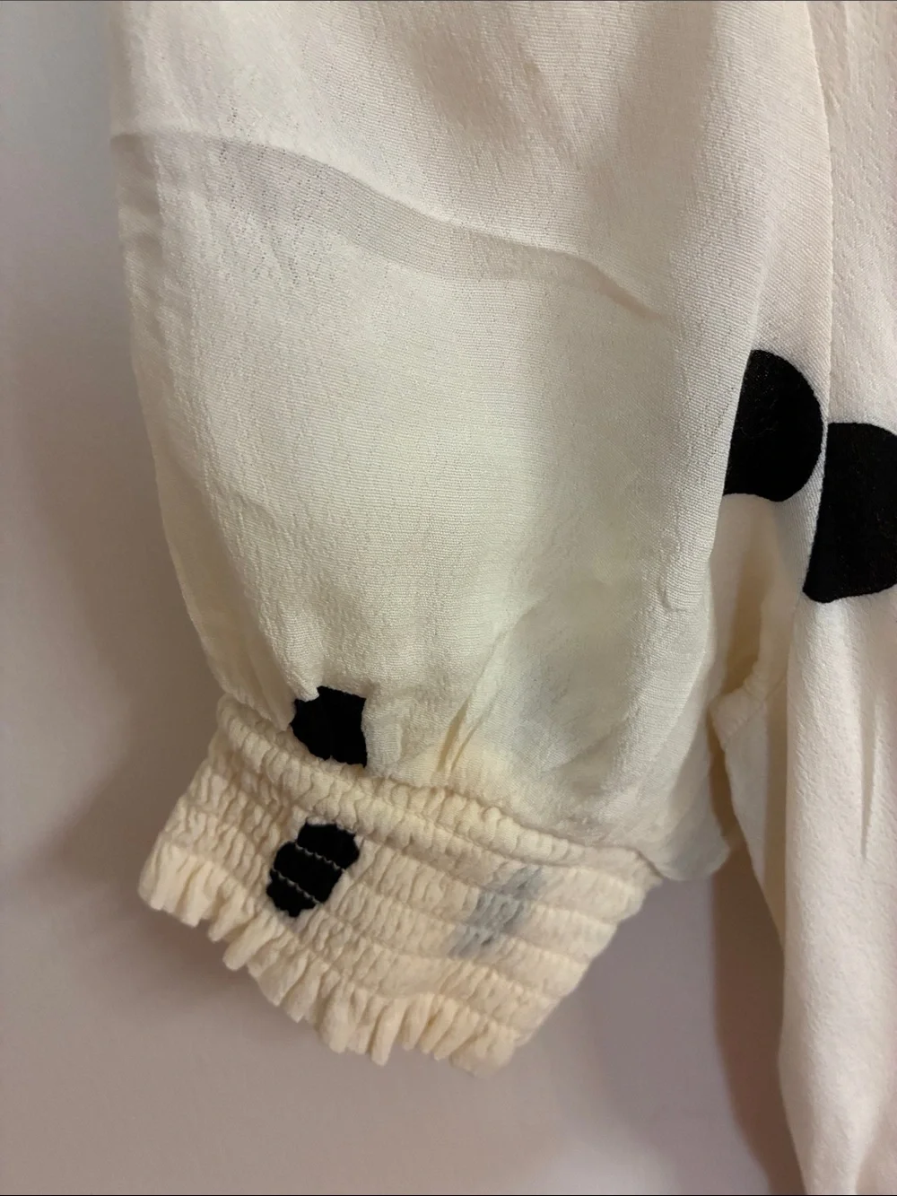 Maeve by Anthropologie White Midi Dress with Black Polka Dots Sz 00